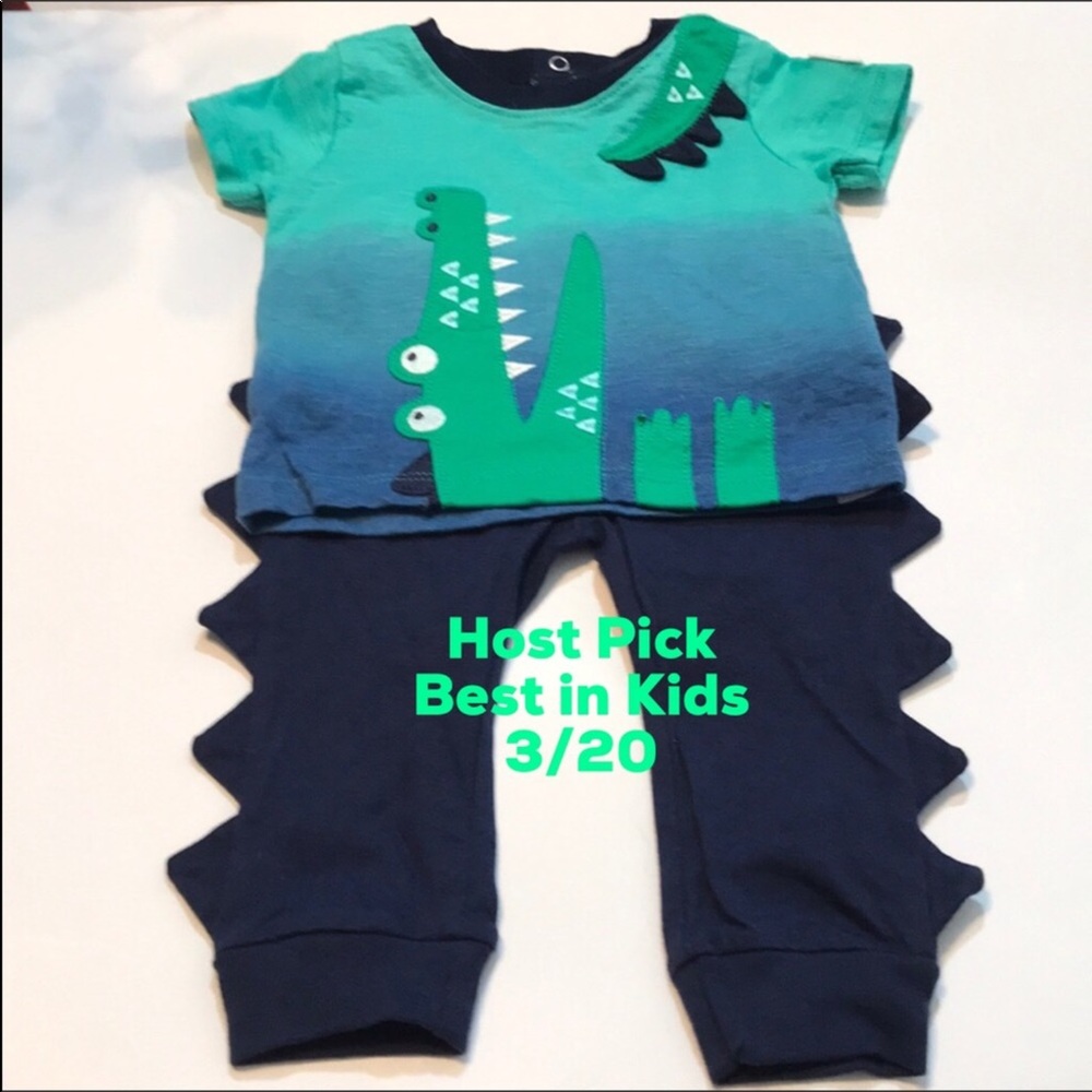 Baby Starters  Blue Alligator Set 6 mo. Gender Neutral NWOT